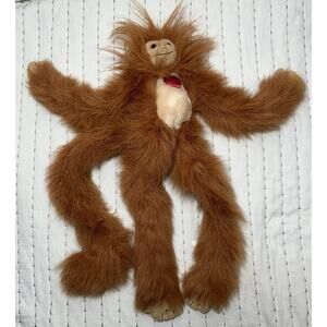 Carlton Cards Monkey Plush Heart Hanging Orangutan Heart Stuffed Fluffy Long
